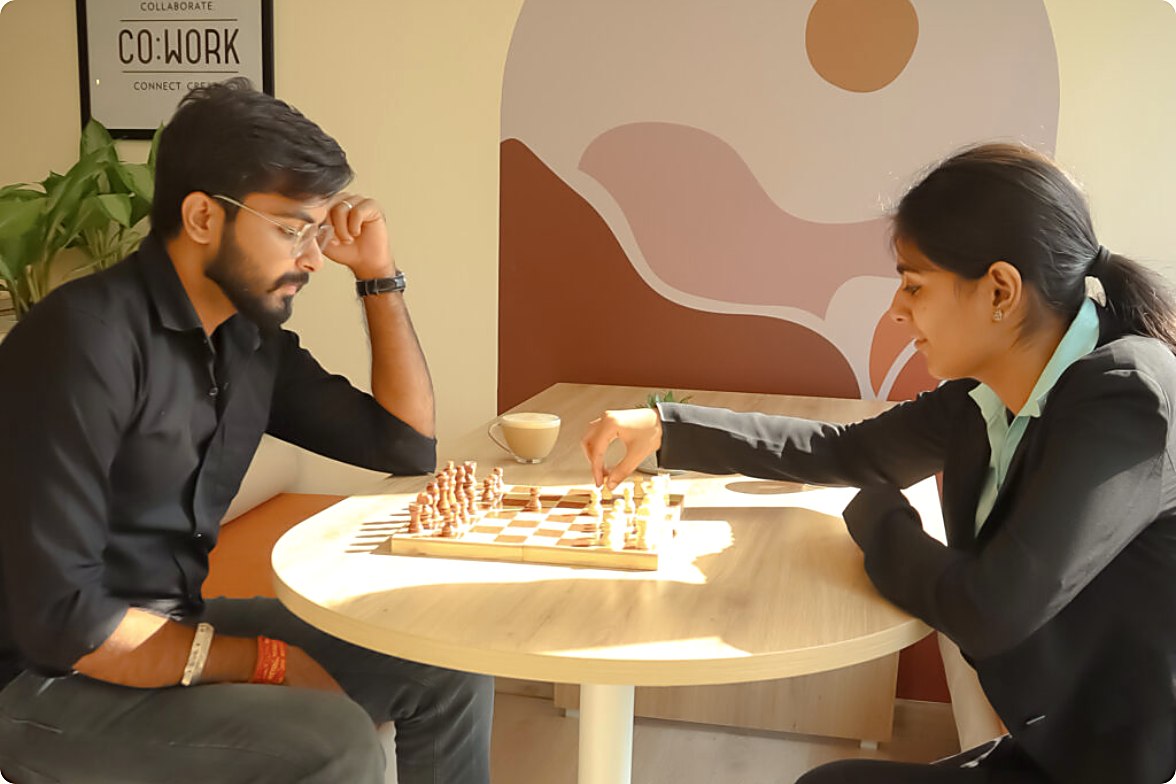 Members at the Worksiva coworking space in Sector 15 Gurugram