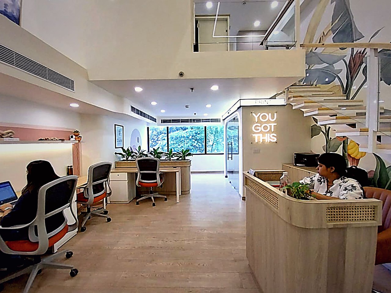 The open coworking floor — Worksiva Gurugram