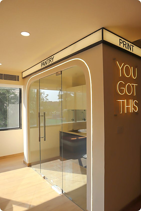 Pantry, print & phone booth — Worksiva Gurugram